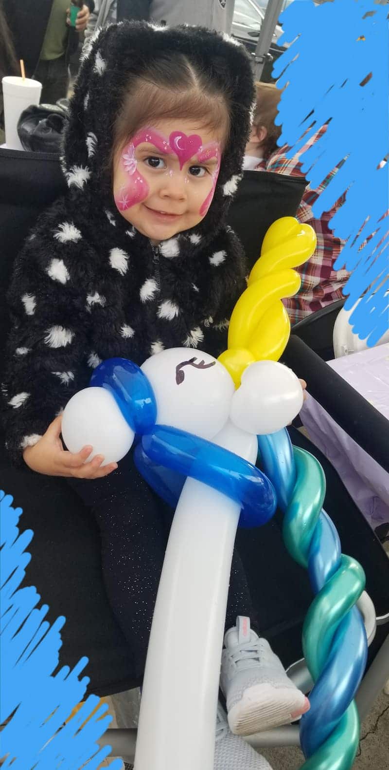 Balloon twisting creation for a party